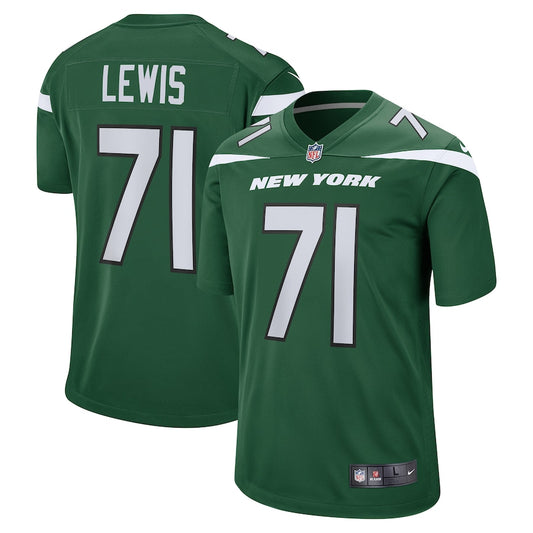 New York Jets Alex Lewis Game Gotham Green Football Jersey product image