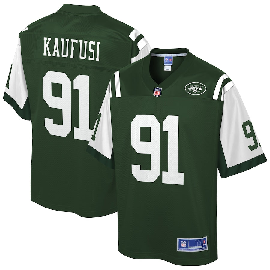 New York Jets Bronson Kaufusi Pro Line Gotham Green Football Jersey product image