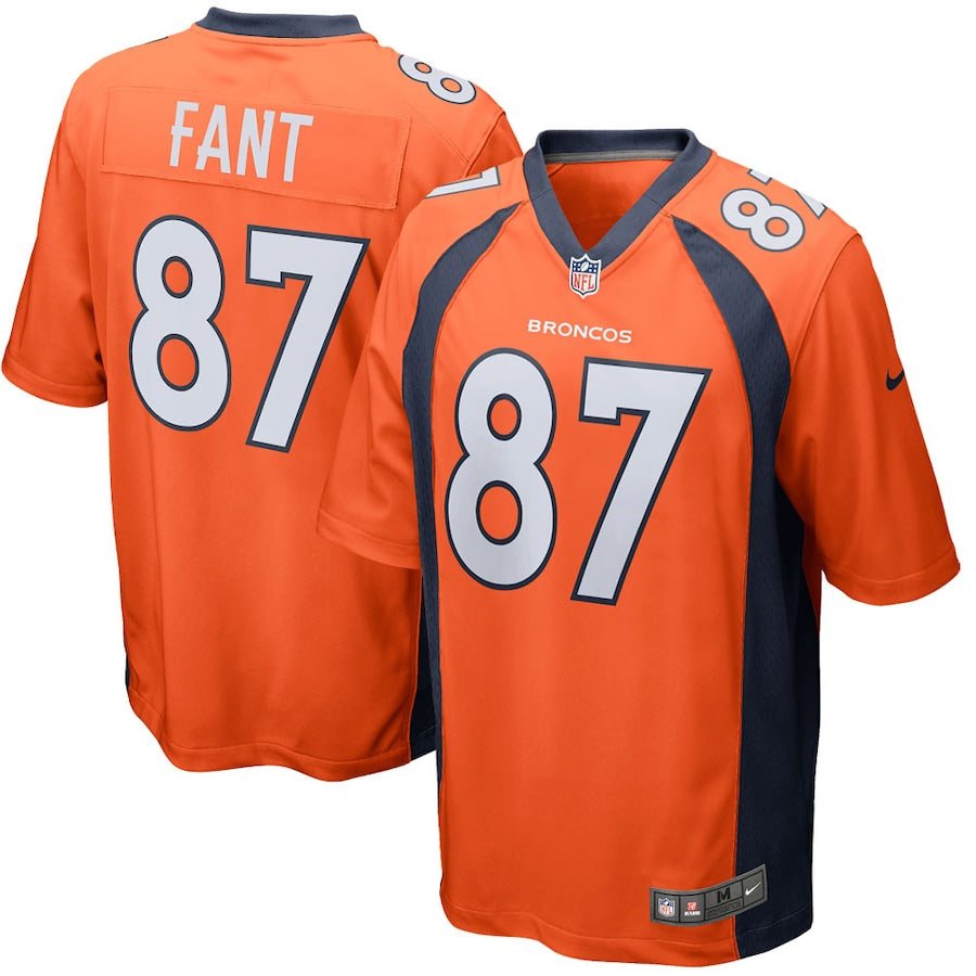 Denver Broncos Noah Fant Game Orange Football Jersey product image