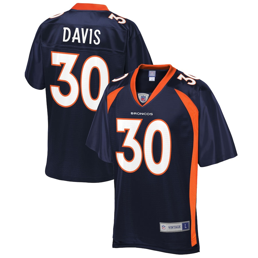 Denver Broncos Terrell Davis Pro Line Navy Football Jersey product image