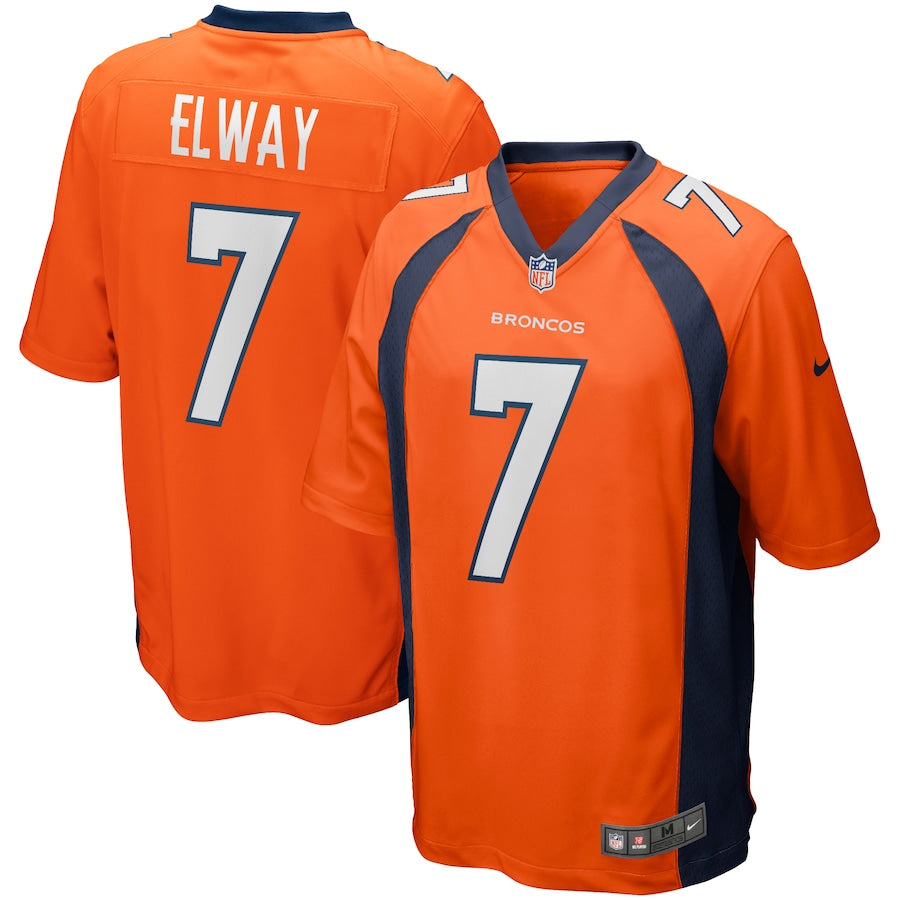 Denver Broncos John Elway Game Orange Football Jersey product image