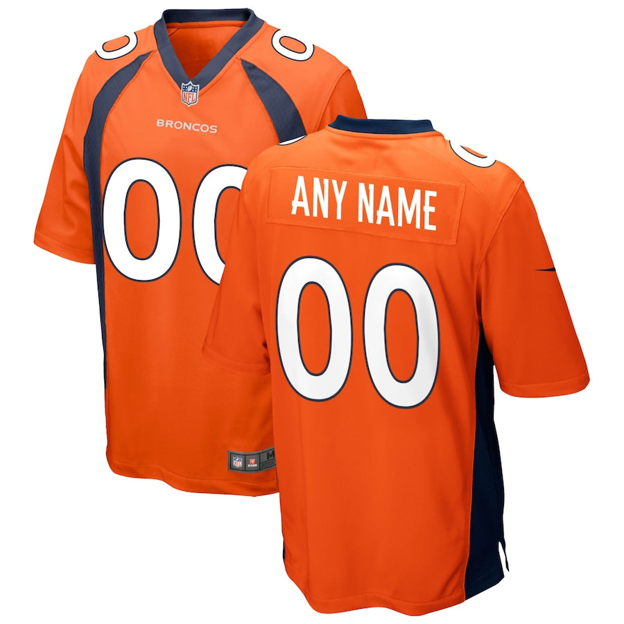 Denver Broncos Custom Game Orange Football Jersey product image