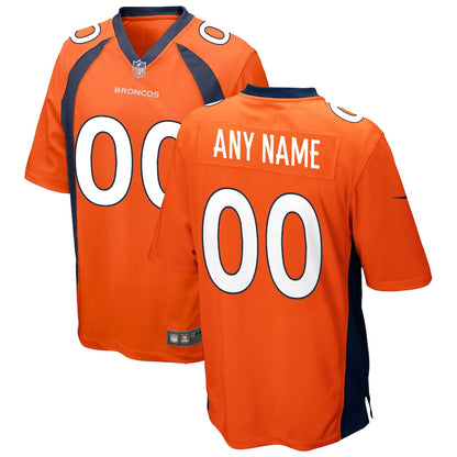 Denver Broncos Custom Game Orange Football Jersey product image