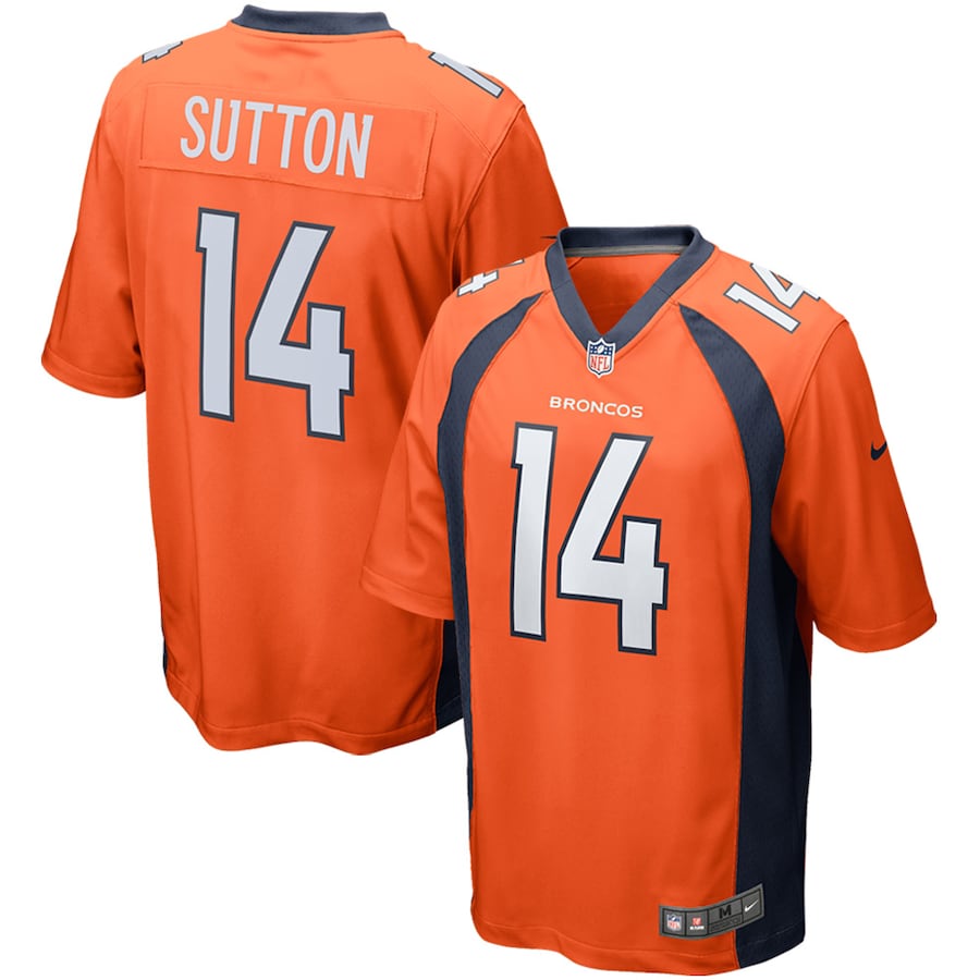 Denver Broncos Courtland Sutton Game Orange Football Jersey product image