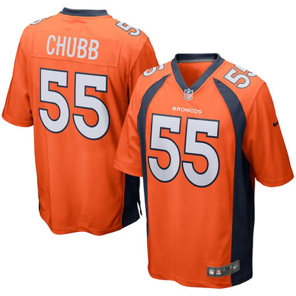 Denver Broncos Bradley Chubb Game Orange Football Jersey product image