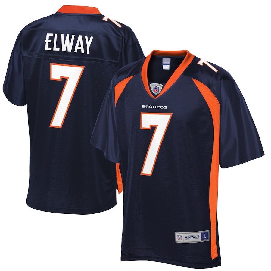 Denver Broncos John Elway Pro Line Navy Football Jersey product image
