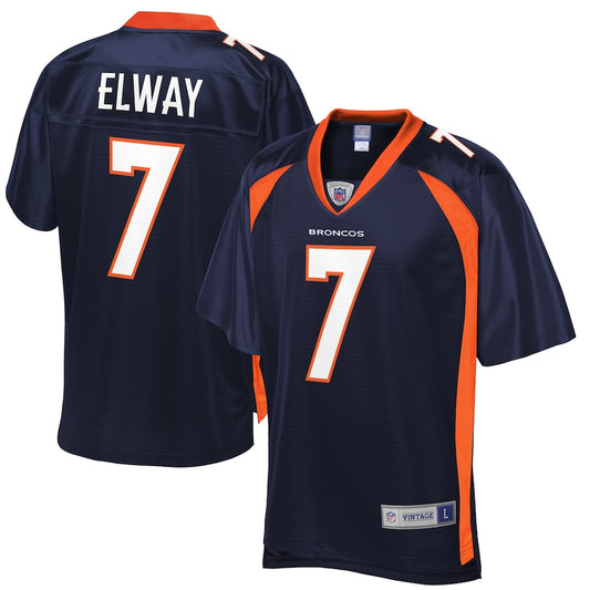 Denver Broncos John Elway Pro Line Navy Football Jersey product image