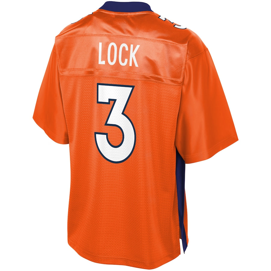 Denver Broncos Drew Lock Pro Line Orange Football Jersey product image