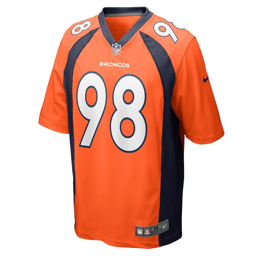 Denver Broncos Mike Purcell Game Orange Football Jersey product image