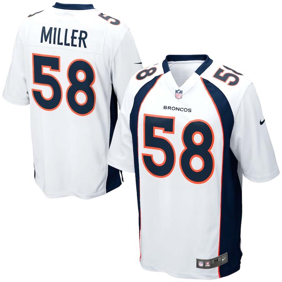 Denver Broncos Von Miller Game White Football Jersey product image