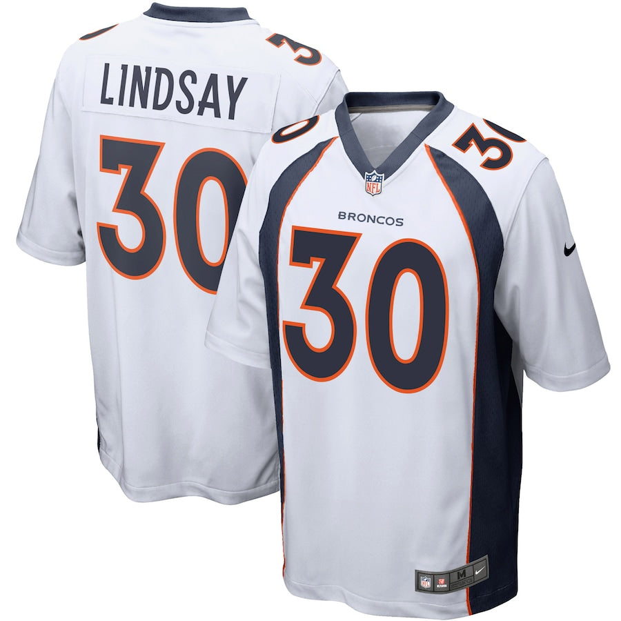 Denver Broncos Phillip Lindsay Game White Football Jersey product image