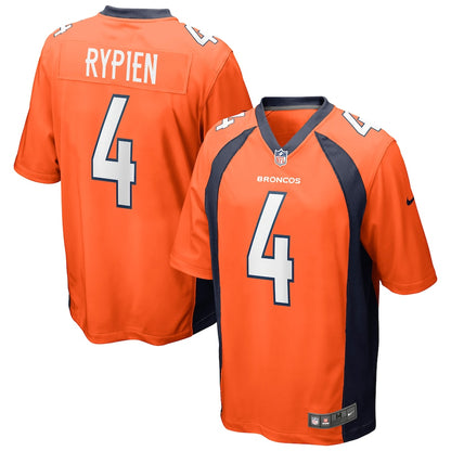 Denver Broncos Brett Rypien Game Orange Football Jersey product image