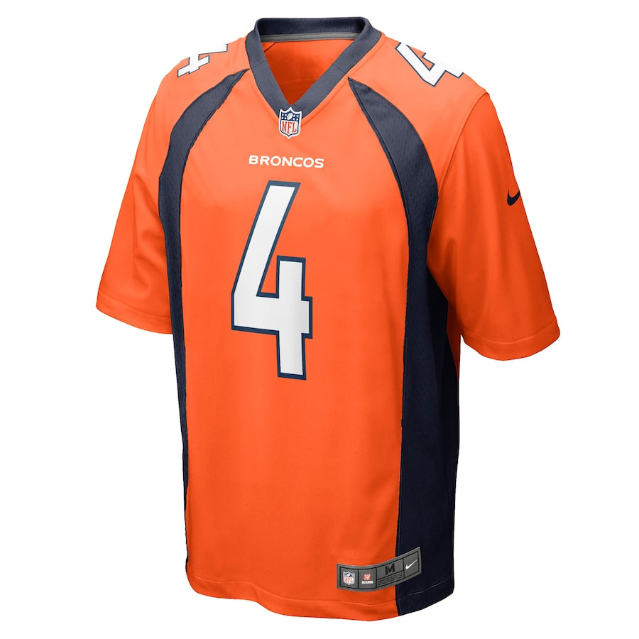 Denver Broncos Brett Rypien Game Orange Football Jersey product image