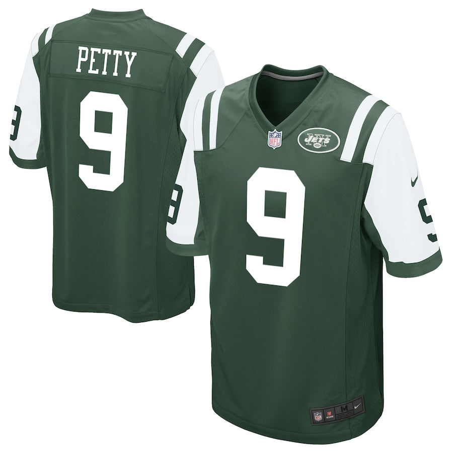 New York Jets Bryce Petty Game Green Football Jersey product image