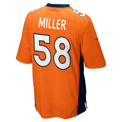 Denver Broncos Von Miller Game Orange Football Jersey product image