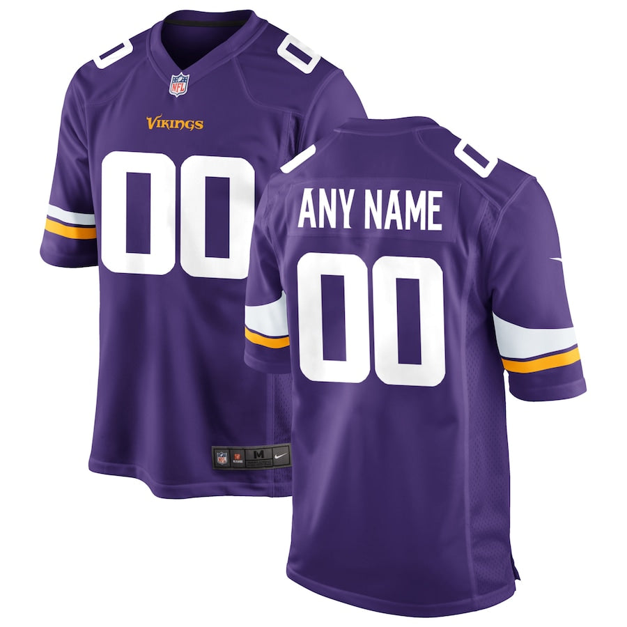 Minnesota Vikings Purple Custom Game Purple Football Jersey product image