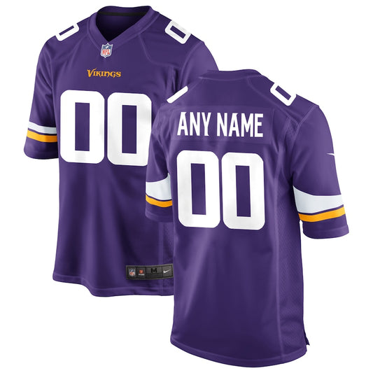 Minnesota Vikings Purple Custom Game Purple Football Jersey product image