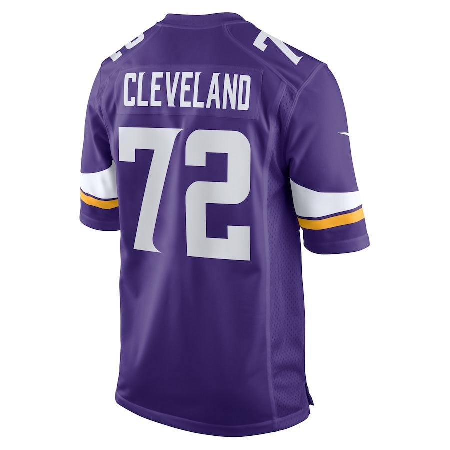 Minnesota Vikings Ezra Cleveland Game Purple Football Jersey product image