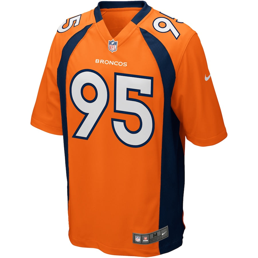 Denver Broncos Derek Wolfe Game Orange Football Jersey product image
