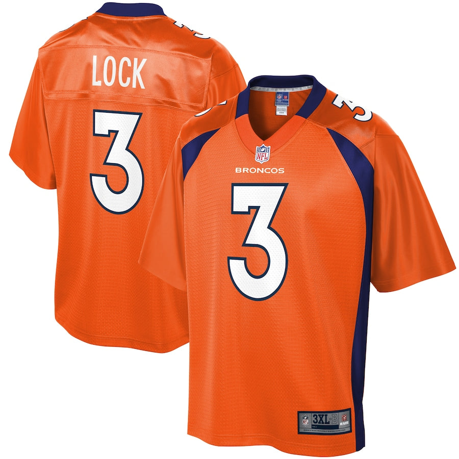 Denver Broncos Drew Lock Pro Line Big & Tall Orange Football Jersey product image