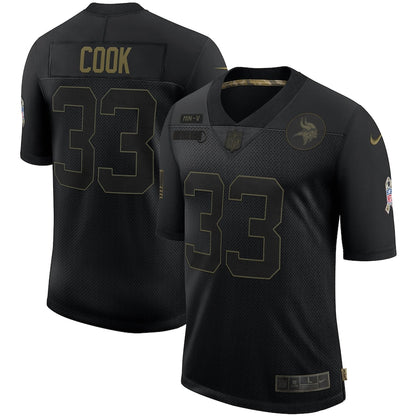 Minnesota Vikings Dalvin Cook Limited Salute To Service Black Football Jersey product image
