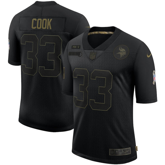 Minnesota Vikings Dalvin Cook Limited Salute To Service Black Football Jersey product image