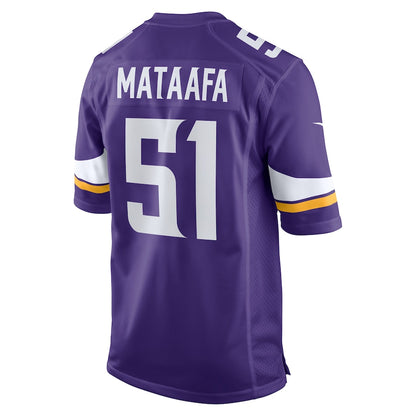 Minnesota Vikings Hercules Mata'afa Game Purple Football Jersey product image