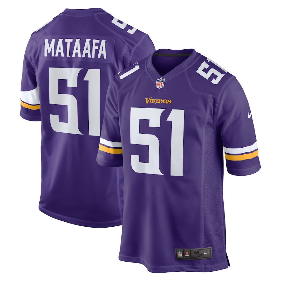 Minnesota Vikings Hercules Mata'afa Game Purple Football Jersey product image