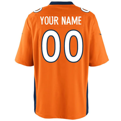 Denver Broncos Customized Game Orange Football Jersey product image