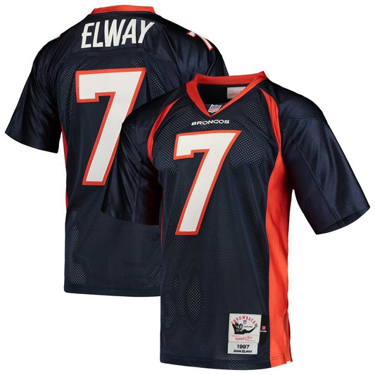 Denver Broncos John Elway 1997 Throwback Navy Football Jersey product image