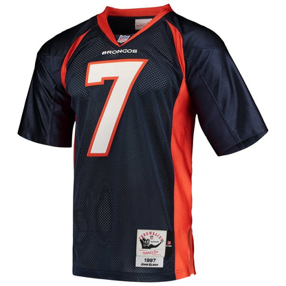 Denver Broncos John Elway 1997 Throwback Navy Football Jersey product image