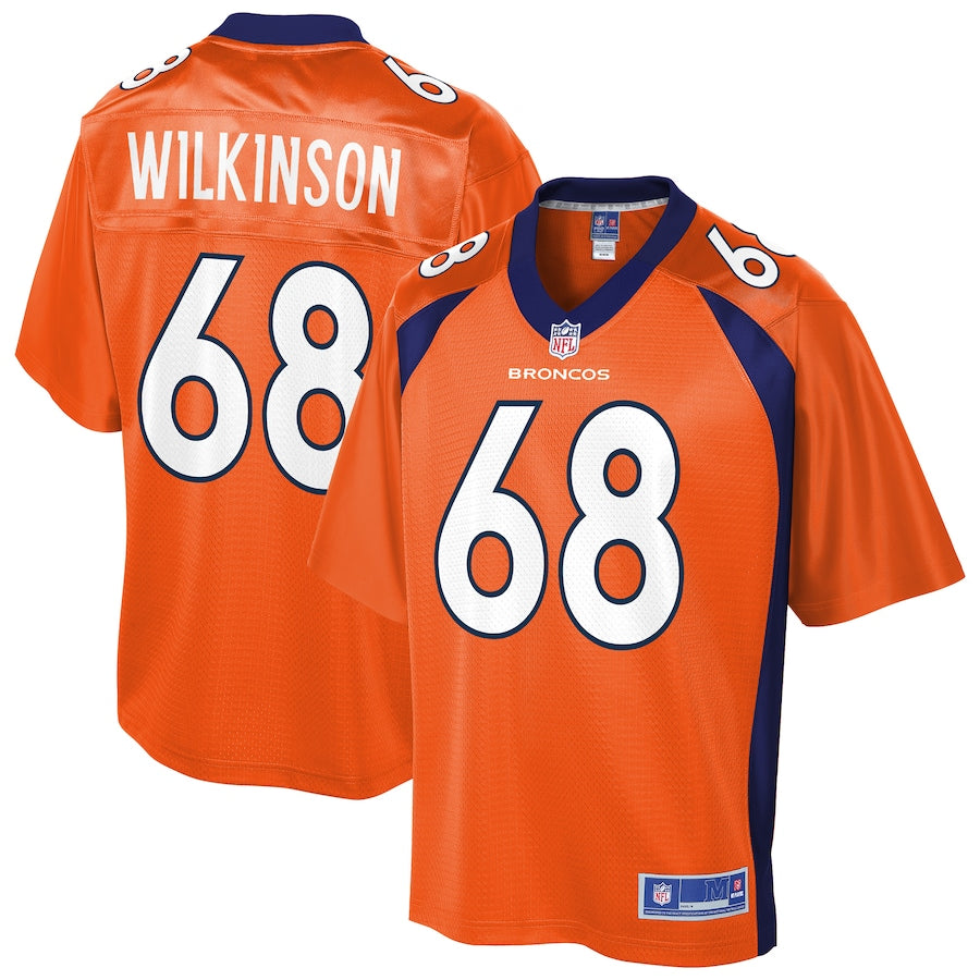 Denver Broncos Elijah Wilkinson Pro Line Orange Football Jersey product image