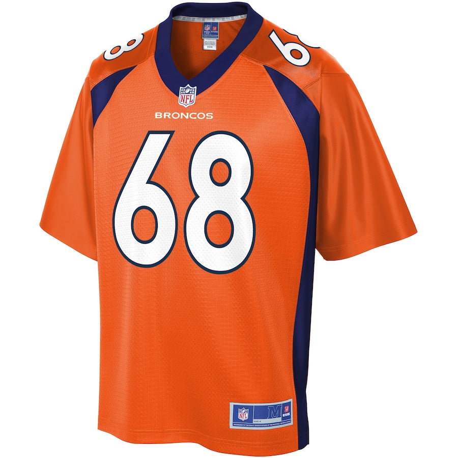 Denver Broncos Elijah Wilkinson Pro Line Orange Football Jersey product image