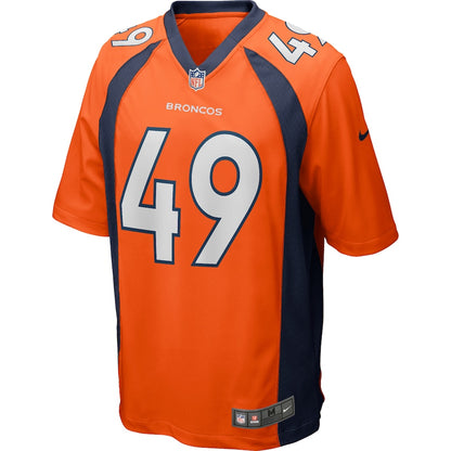 Denver Broncos Dennis Smith Game Orange Football Jersey product image