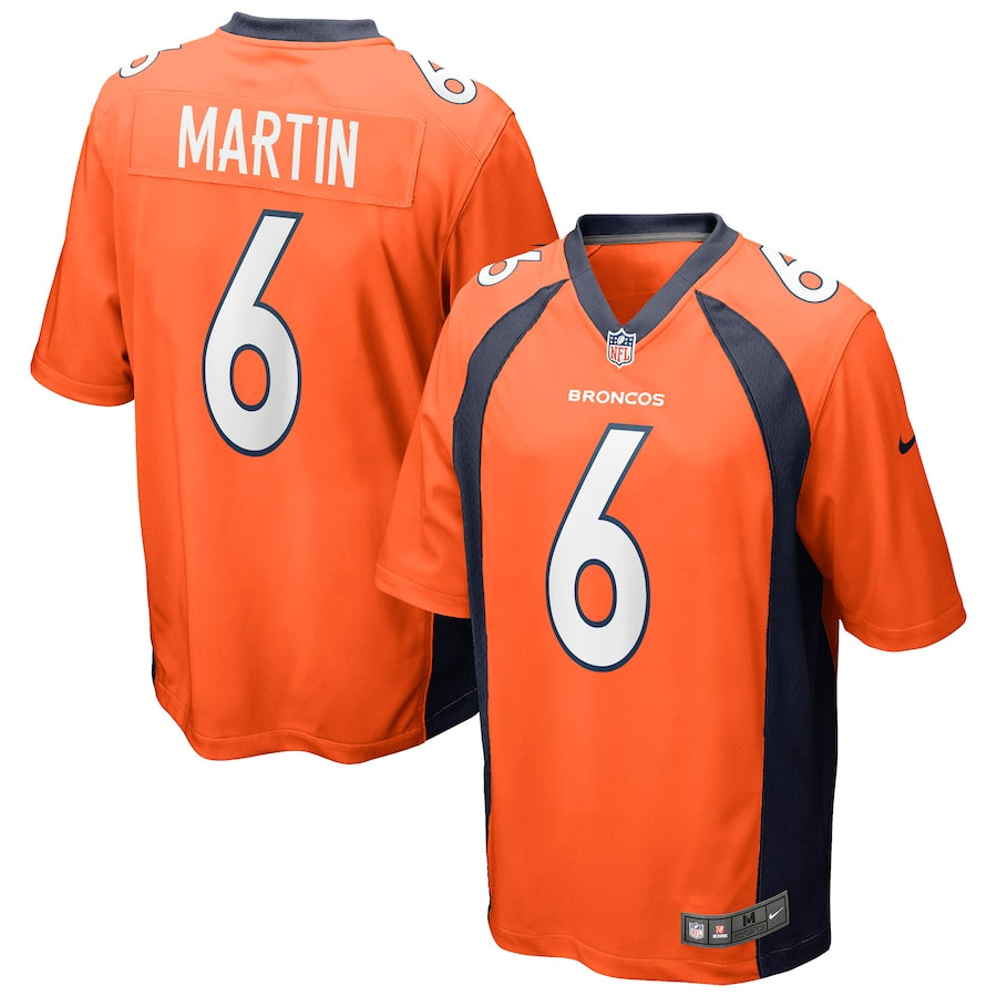 Denver Broncos Sam Martin Game Orange Football Jersey product image
