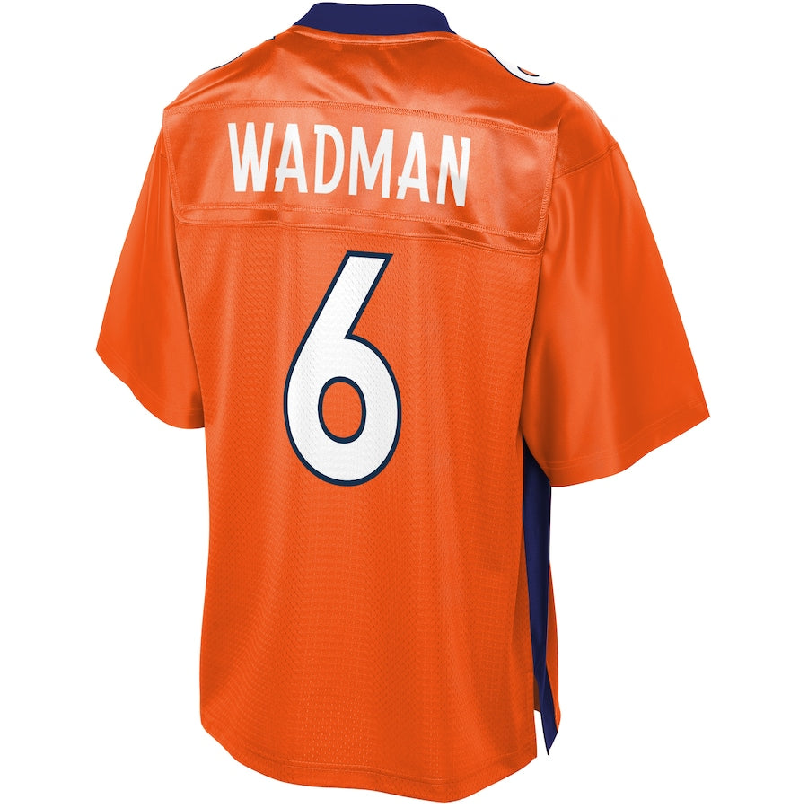 Denver Broncos Colby Wadman Pro Line Big & Tall Orange Football Jersey product image