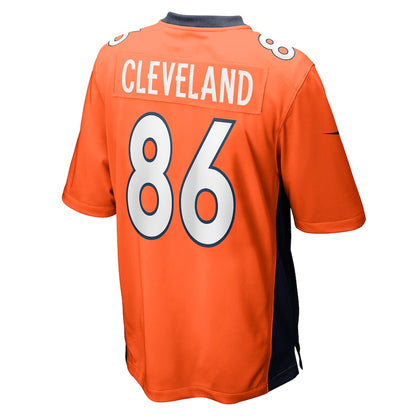 Denver Broncos Tyrie Cleveland Game Orange Football Jersey product image