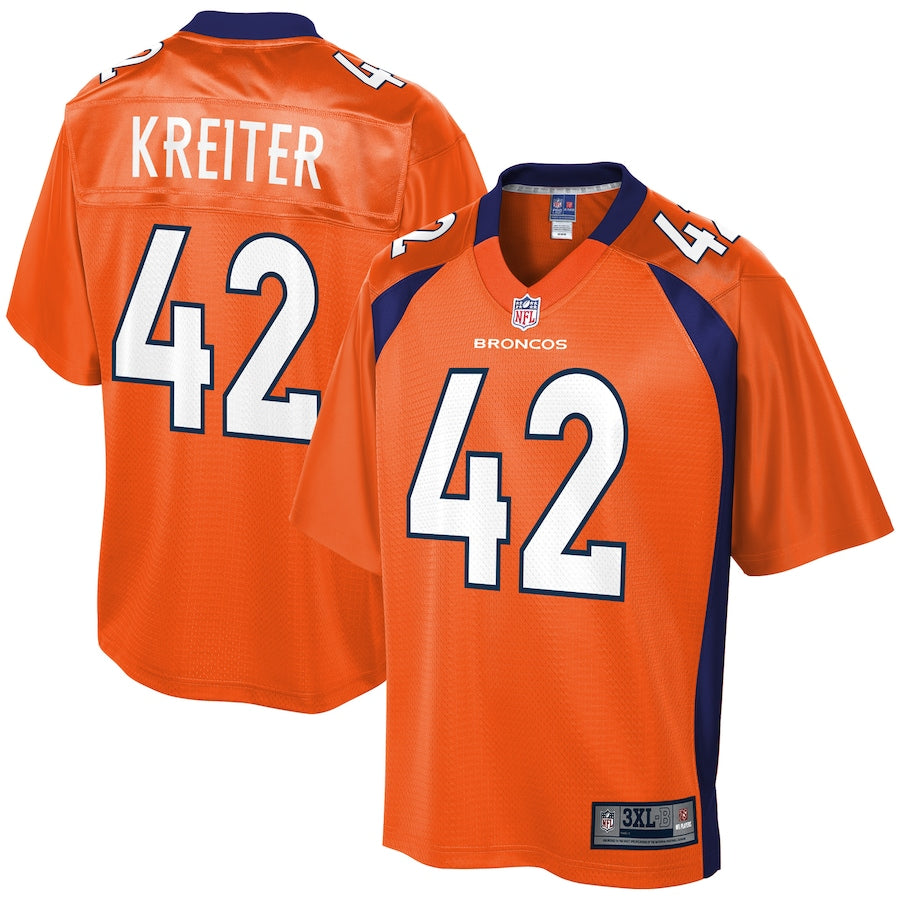 Denver Broncos Casey Kreiter Pro Line Big & Tall Orange Football Jersey product image
