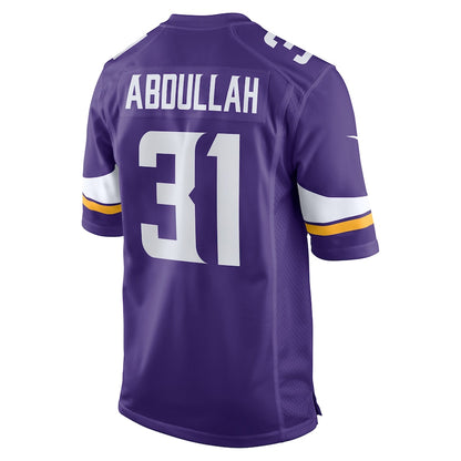 Minnesota Vikings Ameer Abdullah Game Purple Football Jersey product image