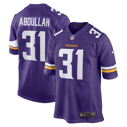 Minnesota Vikings Ameer Abdullah Game Purple Football Jersey product image