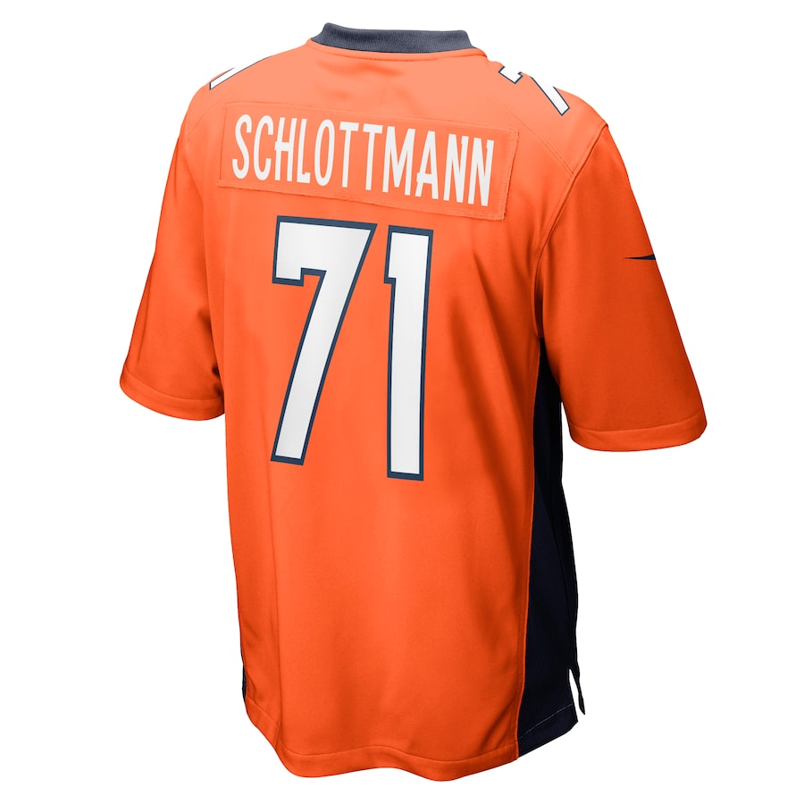 Denver Broncos Austin Schlottmann Game Orange Football Jersey product image