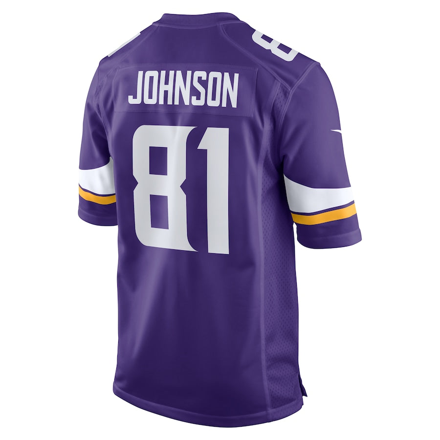 Minnesota Vikings Bisi Johnson Game Purple Football Jersey product image