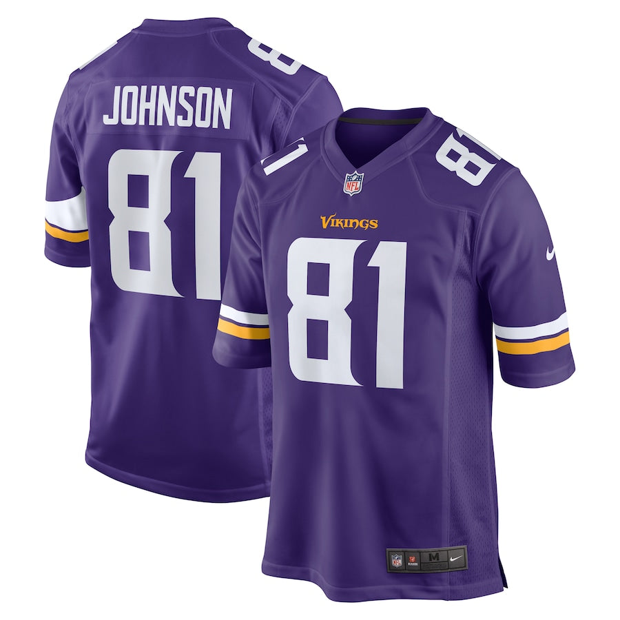 Minnesota Vikings Bisi Johnson Game Purple Football Jersey product image