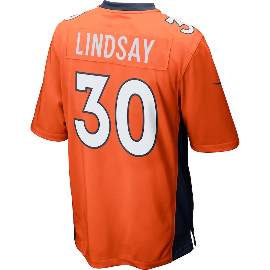 Denver Broncos Phillip Lindsay Game Orange Football Jersey product image
