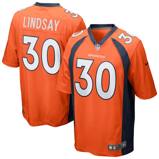 Denver Broncos Phillip Lindsay Game Orange Football Jersey product image