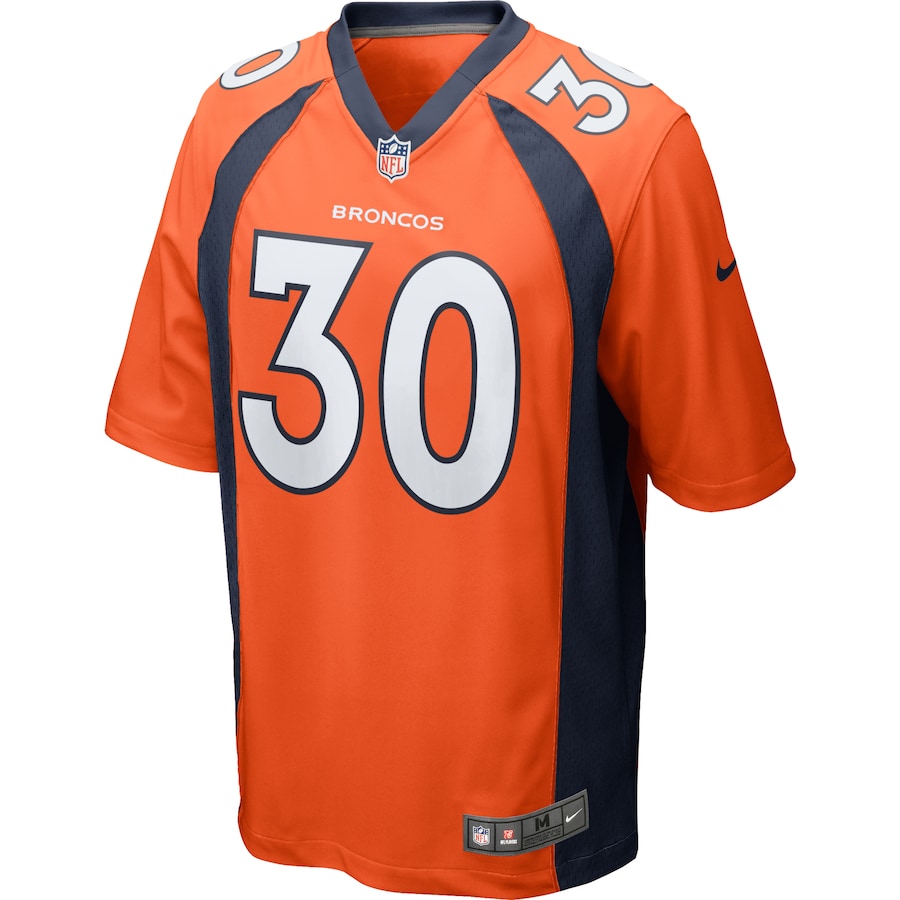 Denver Broncos Phillip Lindsay Game Orange Football Jersey product image