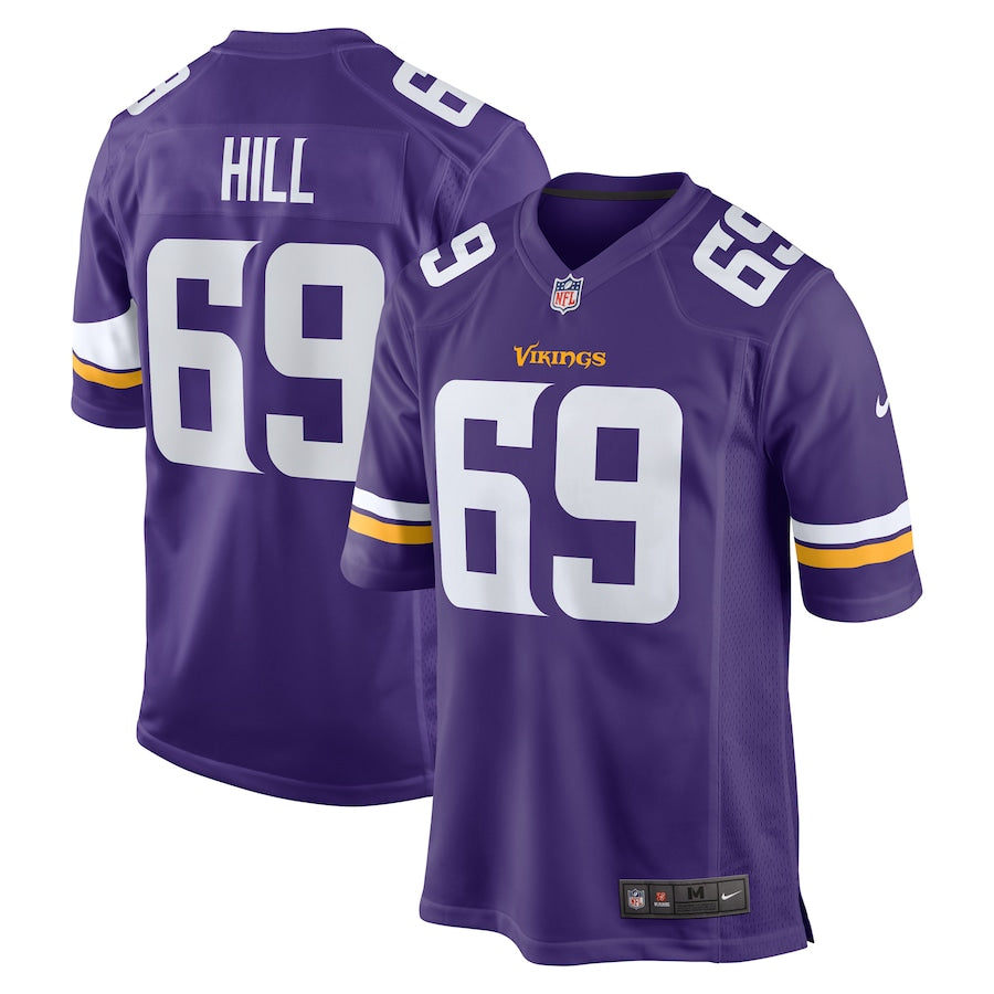 Minnesota Vikings Rashod Hill Game Purple Football Jersey product image