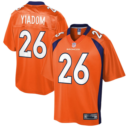 Denver Broncos Isaac Yiadom Pro Line Big & Tall Orange Football Jersey product image