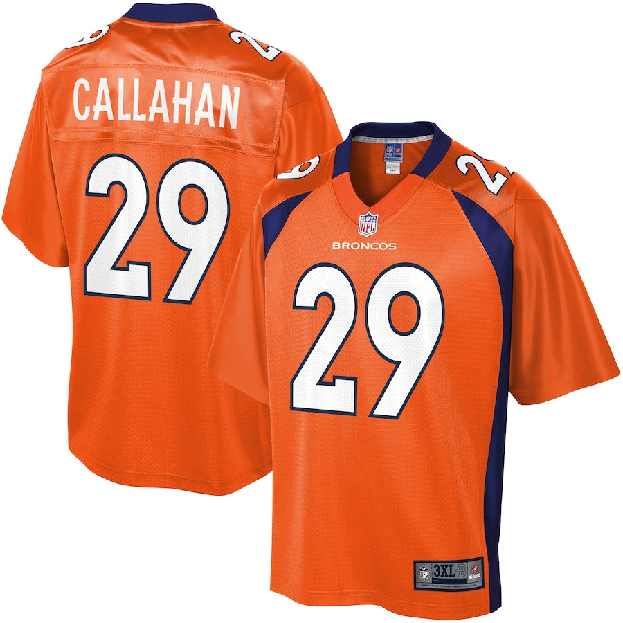Denver Broncos Bryce Callahan Pro Line Big & Tall Orange Football Jersey product image