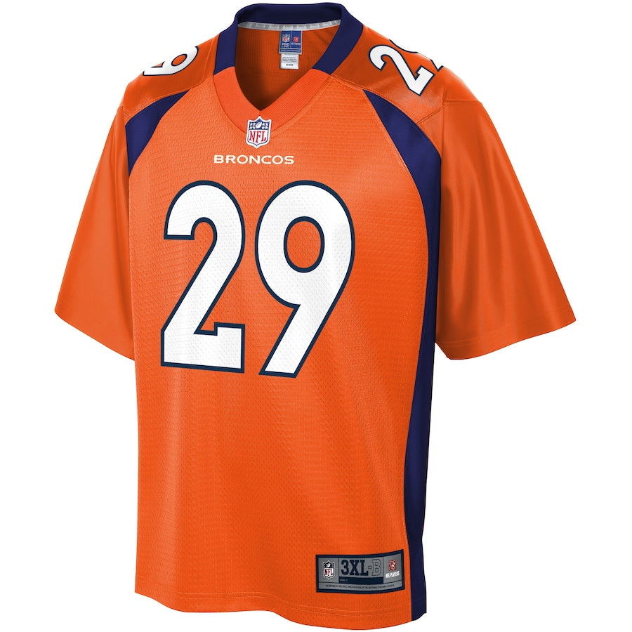 Denver Broncos Bryce Callahan Pro Line Big & Tall Orange Football Jersey product image